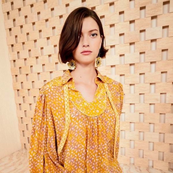 Ulla Johnson Citrine Aninda Silk Blouse - Picture 3 of 7